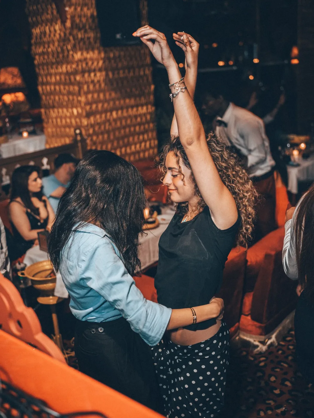 Two guests dancing at The Club Agadir